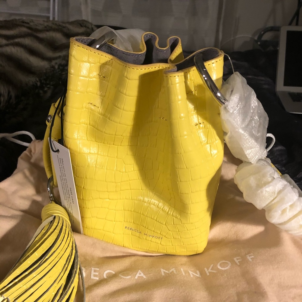 Rebecca Minkoff Mini Croc Bucket Bag